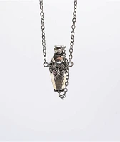 Ella Shea Poison Bottle 24" Silver Chain Necklace