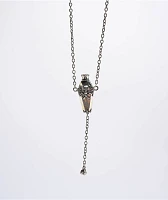 Ella Shea Poison Bottle 24" Silver Chain Necklace