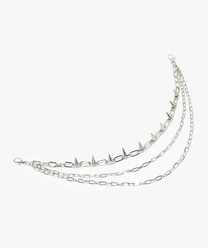 Ella Shea Spike Silver Pocket Chain
