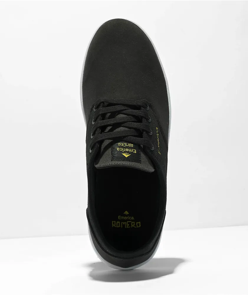 Emerica Romero Laced Grey, Black & Yellow Skate Shoes