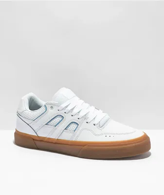 Emerica Tilt G6 White, Blue, & Gum Skate Shoes