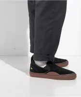 Emerica Wino G6 Black & Gum Slip-On Skate Shoes