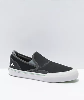 Emerica Wino G6 Dark Grey & Black Slip-On Skate Shoe