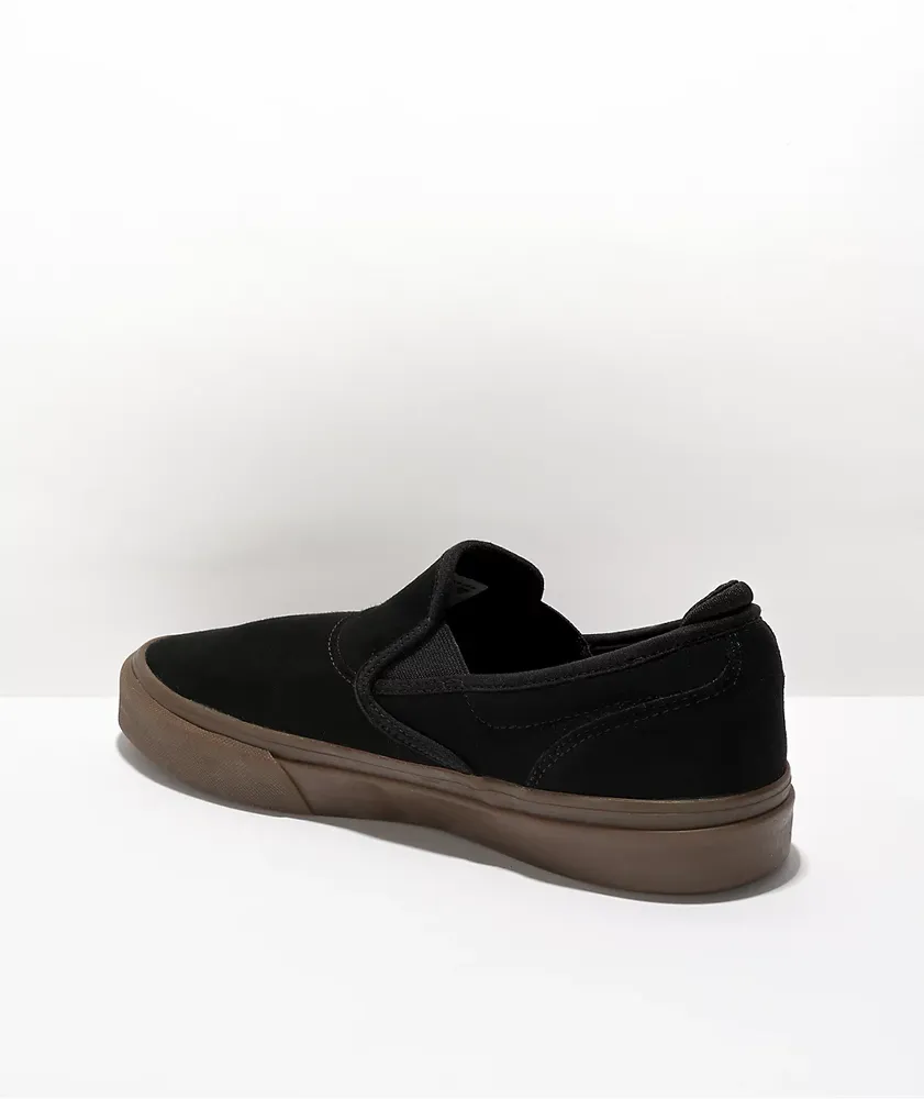 Emerica Wino G6 Gum & Black Slip-On Skate Shoes