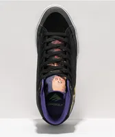 Emerica x Dinosaur Jr Omen Black & Purple High Top Skate Shoes