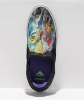 Emerica x Dinosaur Jr. Wino G6 Black & Purple Slip-On Skate Shoes