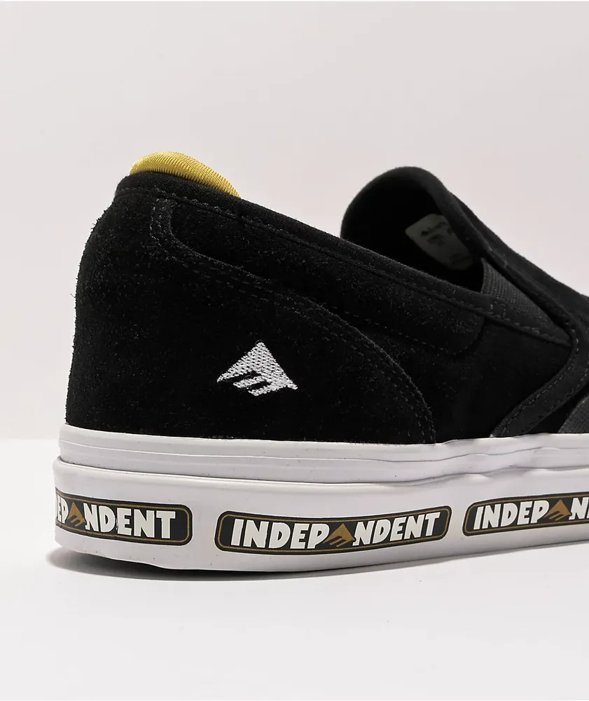 Emerica x Independent Wino G6 Black Slip On Skate Shoes