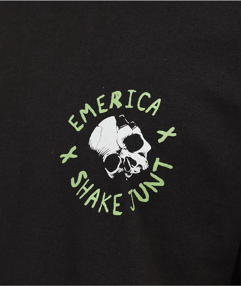 Emerica x Shake Junt Skull Black T-Shirt