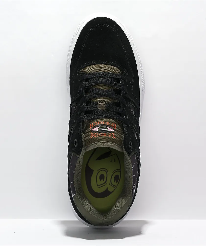 Emerica x Toy Machine Tilt G6 Black & Olive Skate Shoes