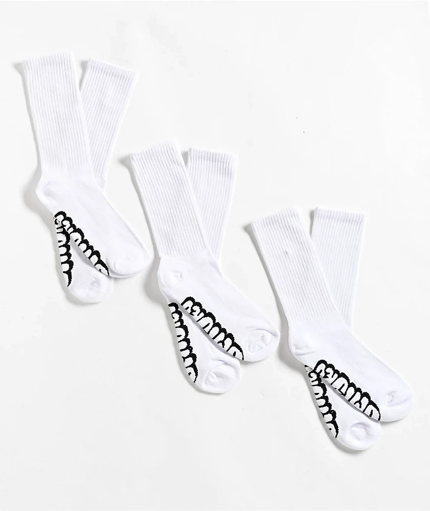 Empyre 3 Pack Basic White Crew Socks