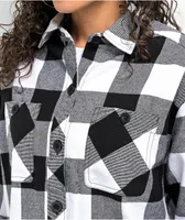 Empyre Akrin Black & White Plaid Flannel Shirt