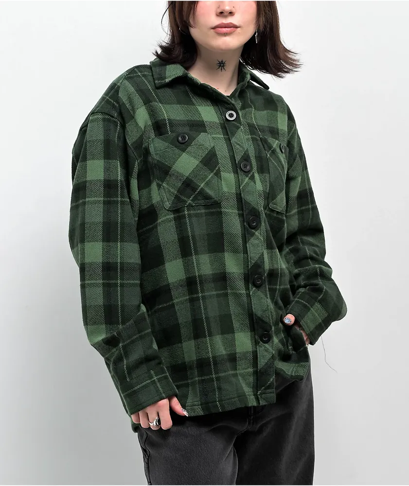 Empyre Akrin Green Plaid Flannel Shirt