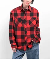 Empyre Akrin Red Plaid Flannel Shirt