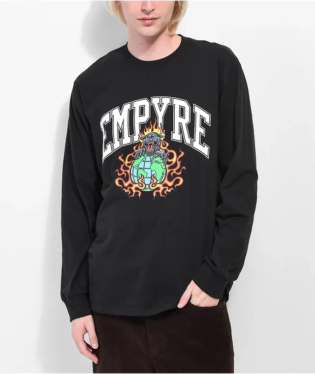 Empyre Y2K Star Thermal Black Long Sleeve T-Shirt