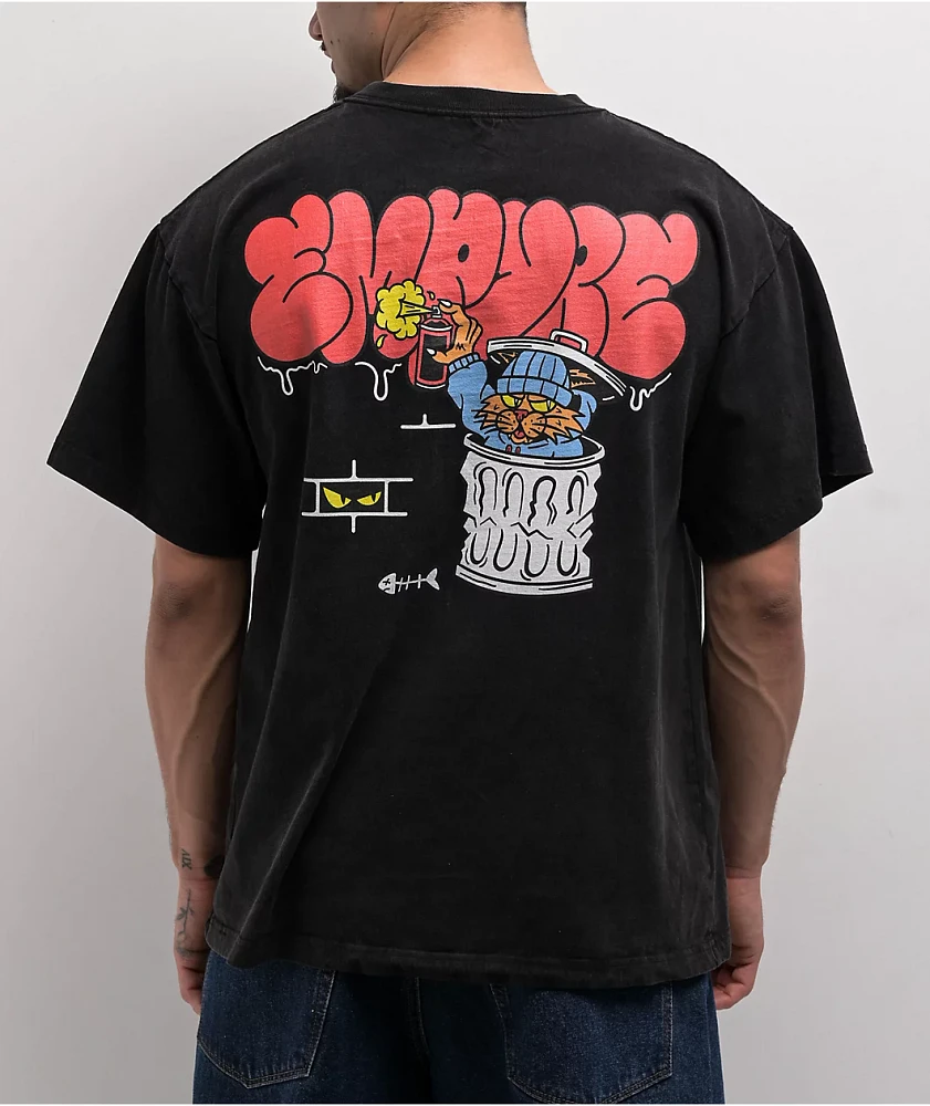 Empyre Alley Cat Black Wash T-Shirt