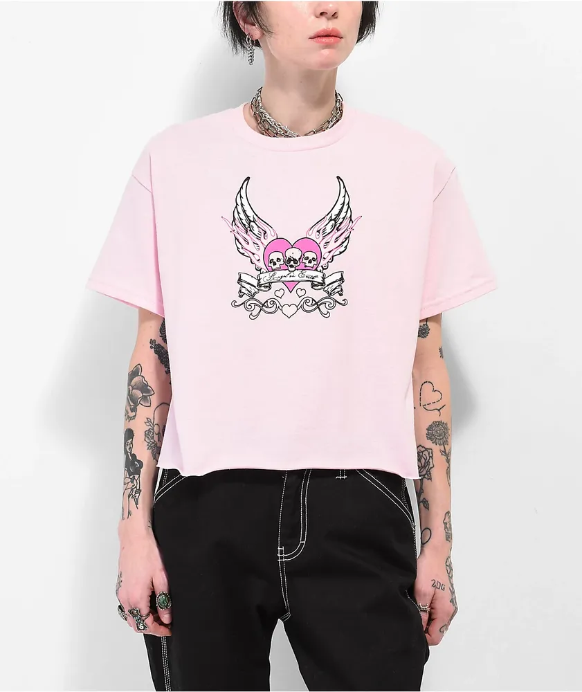 Empyre Angel On Earth Pink Crop T-Shirt