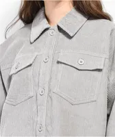 Empyre Aria Formal Grey Corduroy Shirt Jacket