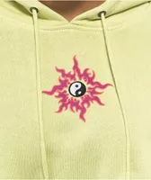 Empyre Ariana Yin Yang Yellow Crop Hoodie