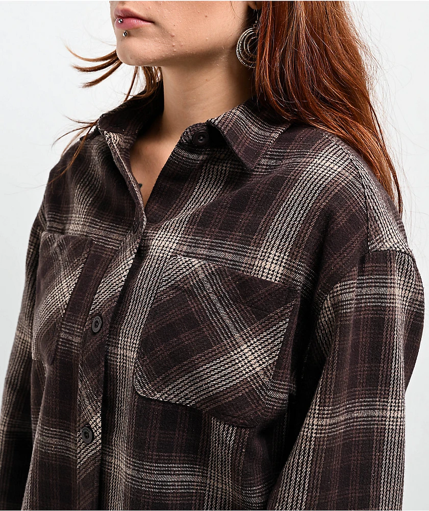 Empyre Arkin Tan & Brown Flannel Shirt