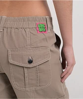 Empyre Audra Taupe Grey Loose Fit Cargo Pants