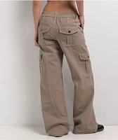 Empyre Audra Taupe Grey Loose Fit Cargo Pants