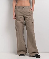 Empyre Audra Taupe Grey Loose Fit Cargo Pants