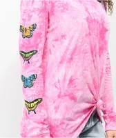 Empyre Bambino Pink Tie Dye Long Sleeve T-Shirt