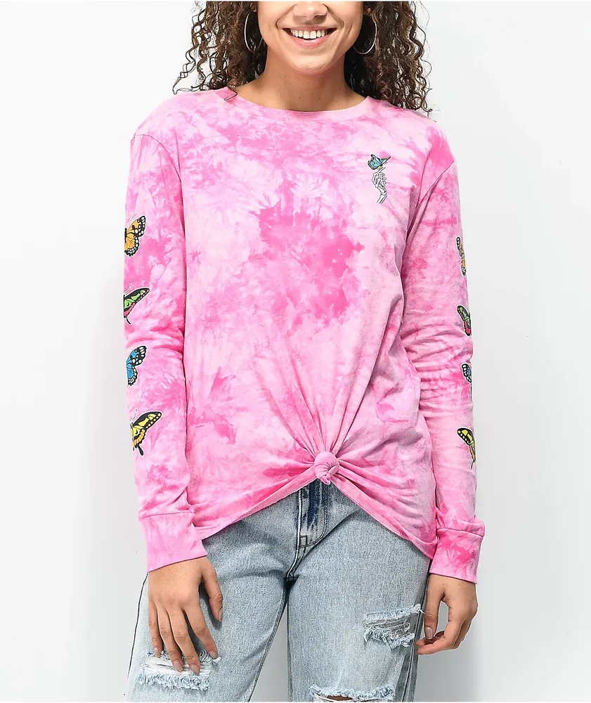 Empyre Bambino Pink Tie Dye Long Sleeve T-Shirt