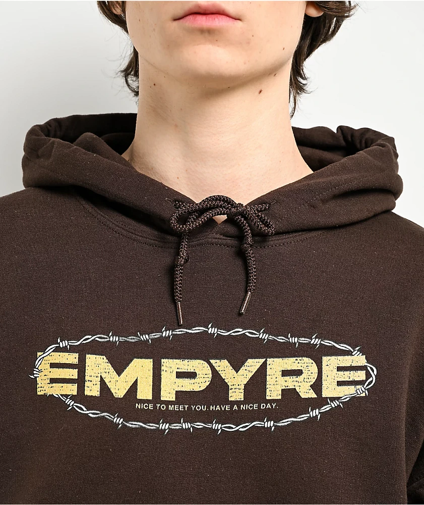 Empyre Barbwire Logo Brown Hoodie