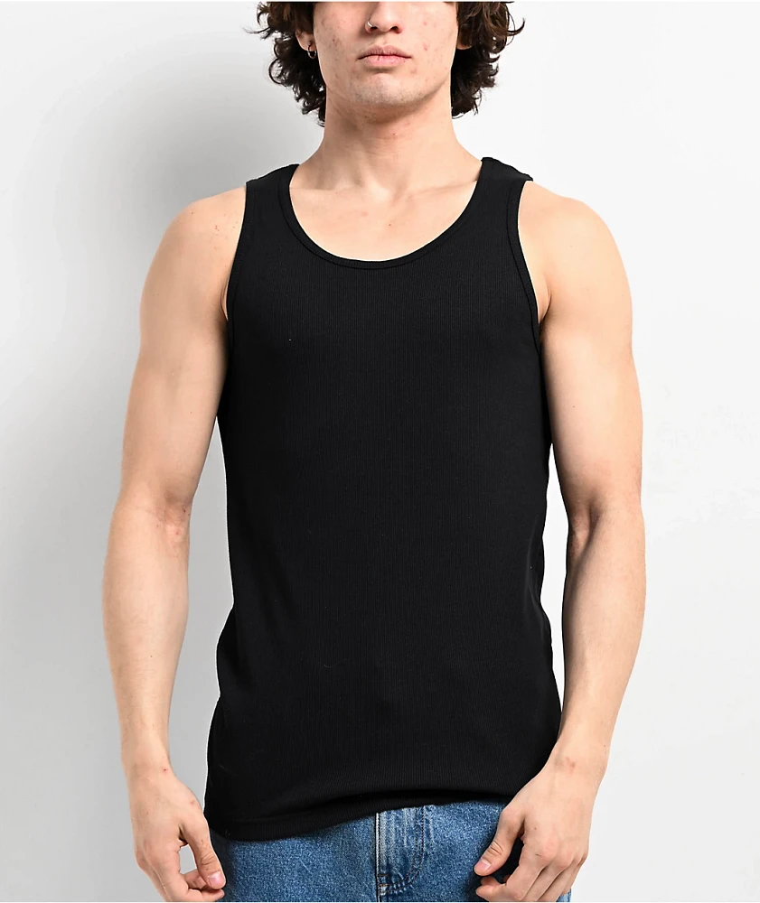 Empyre Black Ribbed Tank Top