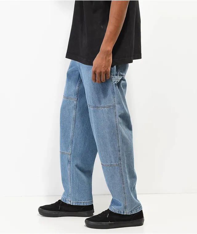 Empyre Kids Embroidered Loose Fit Black Denim Skate Jeans
