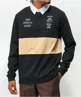 Empyre Blocked Black & Tan Rugby Shirt