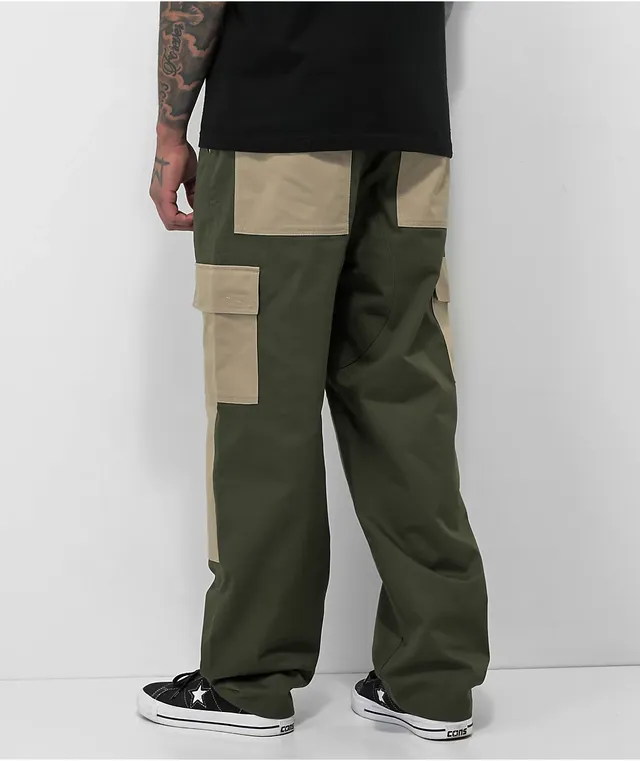 Empyre Loose Fit Khaki Cargo Skate Pants