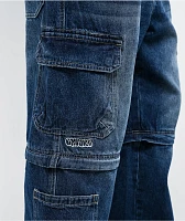 Empyre Blue Zip Off Cargo Denim Skate Jeans