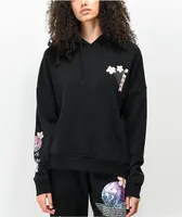 Empyre Botanical Art Black Hoodie