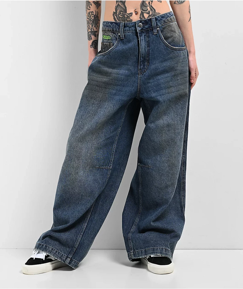 Empyre Boxcar Extent Wide Leg Blue Wash Jeans