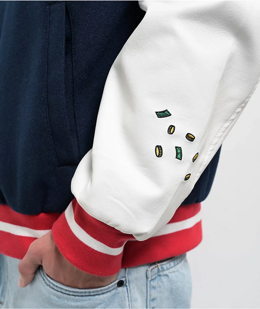 Empyre Brick Navy & White Varsity Jacket