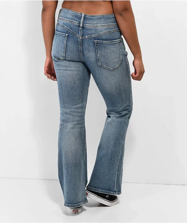 PacSun Brown Stretch Low Rise Flare Jeans