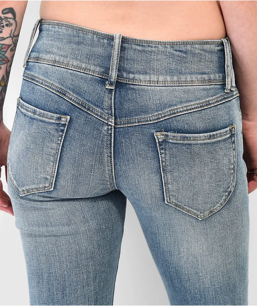Empyre Zia Low-rise Split Hem Denim Jeans