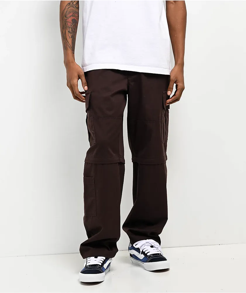 Empyre Brown Zip Off Cargo Skate Pants