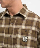 Empyre Browser Brown Plaid Flannel Shirt