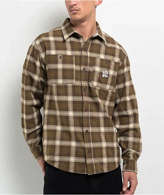 Empyre Browser Brown Plaid Flannel Shirt