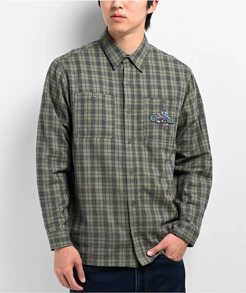 Empyre Browser Green Flannel Shirt