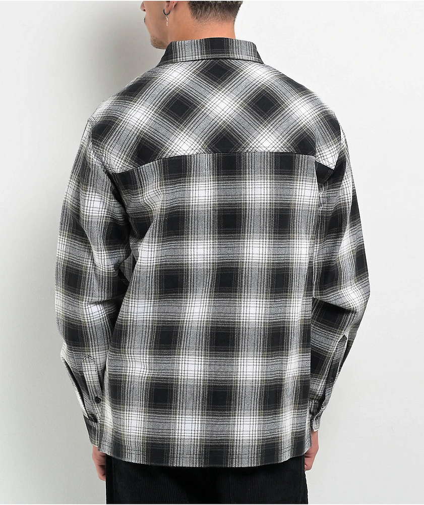 Empyre Browser White & Black Plaid Flannel Shirt