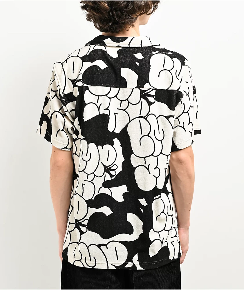 Empyre Bubble Boy Black & White Button Up Short Sleeve Shirt