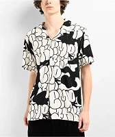 Empyre Bubble Boy Black & White Button Up Short Sleeve Shirt