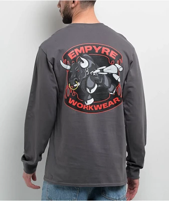 Empyre Bull Charcoal Long Sleeve T-Shirt