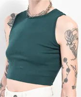 Empyre Bunny Ponderosa Green Crop Tank Top