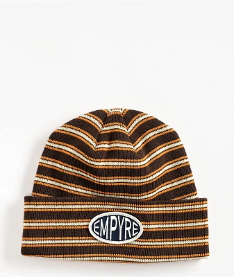 Empyre Burner Workwear Brown Stripe Beanie