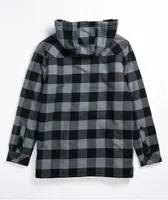 Empyre Cain Grey & Black Hooded Flannel Shirt